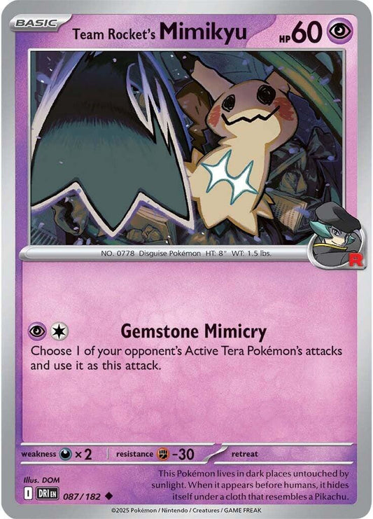 Team Rocket's Mimikyu DRI - 087/182
