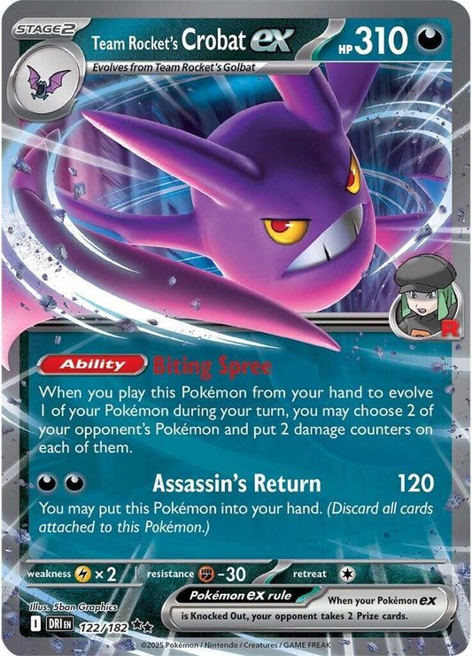Team Rocket's Crobat ex - 122/182 DRI - 122/182