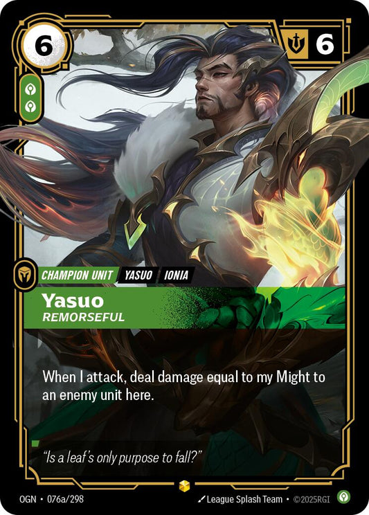 Yasuo - Remorseful (Alternate Art) OGN - 076a/298