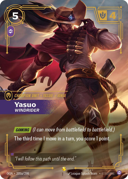 Yasuo - Windrider (Alternate Art) OGN - 205a/298